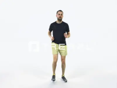 Portrait 07H Running Jogging Football Sports Man Low-poly 3D model
