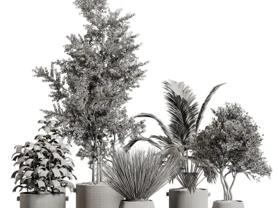 indoor plant stant 80 3D model