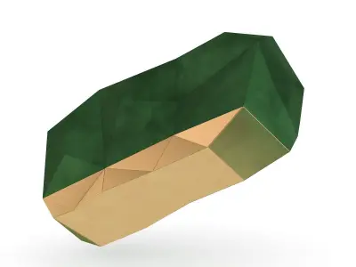 Boca Do Labo Diamond Emerald Sideboard Low-poly 3D model