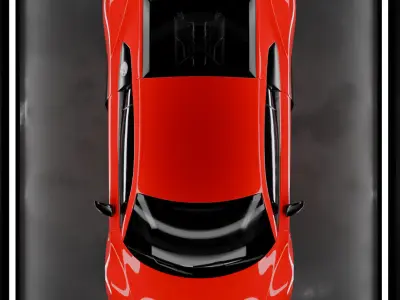 Simple Lighting Automotive Studio Scene Vol 02  3D Blender File 3D model