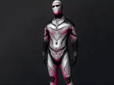 Futuristic Metal Man Free 3D model