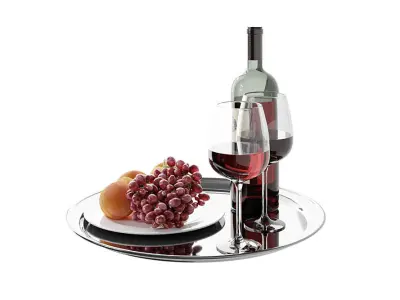 Red Wine BLENDER 3D Model Cycles 3D model