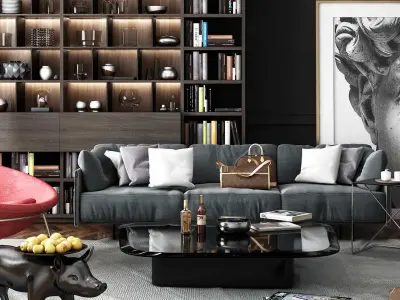 Style Modern Living Room Luxury 3D model purchase