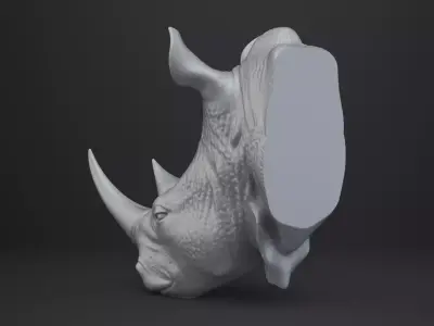 Rhinoceros Bust - Animal Figurine 3D print model
