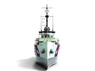 Coast Guard 167 Ship with Advanced Rig-Fan Airflow 3D model