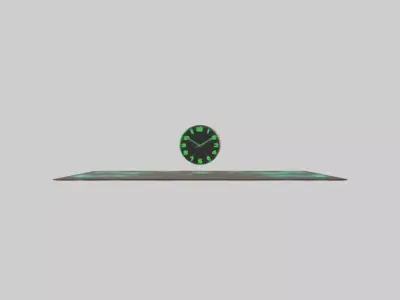 GlowintheDark Wall Clock model Low-poly 3D model