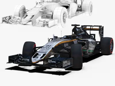 Force India VJM09 car Low-poly 3D model
