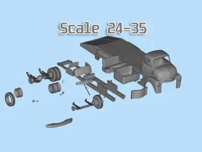 PrintableSTL Custom Hauler Cab Over Engine Ramp Tow Truck COE 3D print model