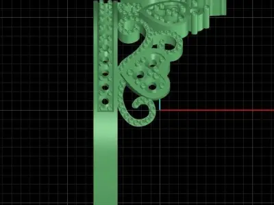 Crown ring with diamonds 3D print model