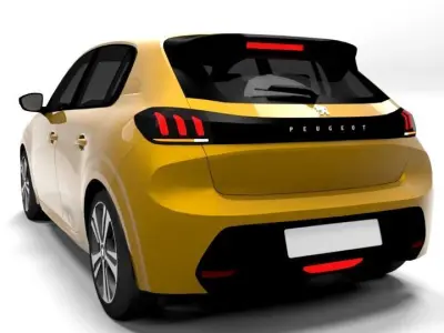 PEUGEOT 208 2020 Low-poly 3D model