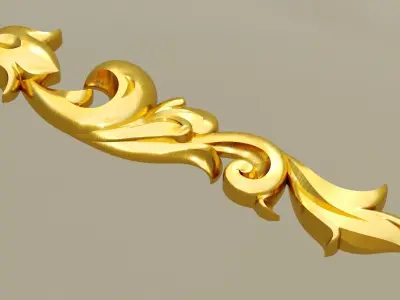Pattern molding 3d model Low-poly 3D model