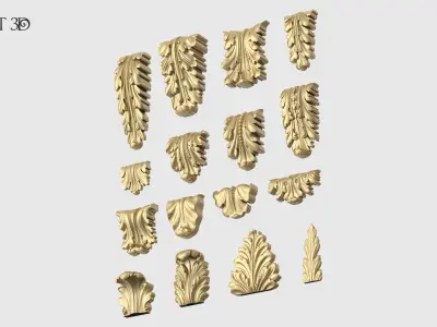 Bracket Leaves Collection 3D print model