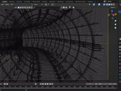Realistic Railway Tunnel 3D model