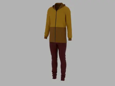 Sport Suit Low-poly 3D model 35