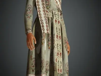 Indian King Cloth ware Low-poly 3D model