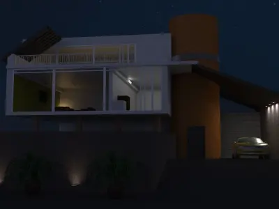 Exterior House 3D model - Bunglow - Architecture 3D model