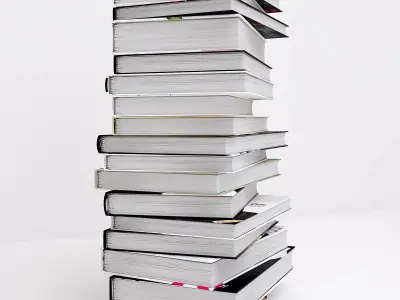 Books set stack of 3D model