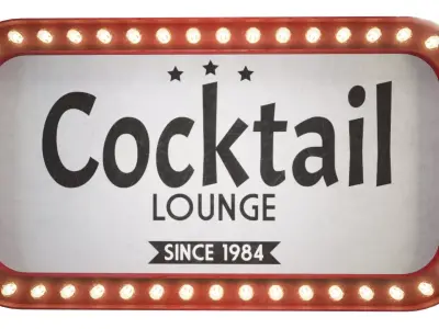 The Cocktail Lounge sign 3D model