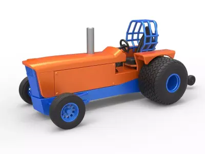 Tractor dragster concept Scale 1 to 25 3D print model
