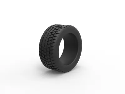 Race tire 3 Scale 1 to 25 3D print model