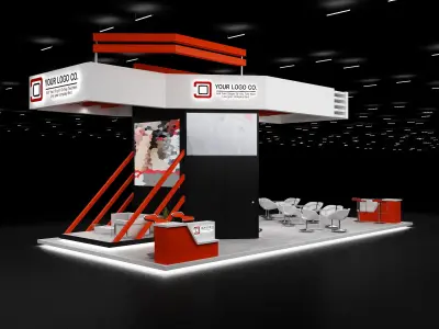 Booth Exhibition Stand a628 3D model