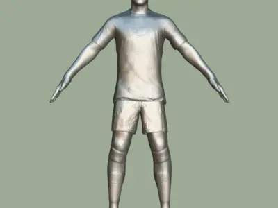 T-Pose Rigged Luke Shaw England Euro 2024 3D model