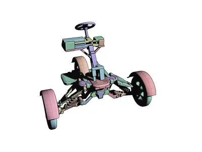 Electric Suspension Vehicle Model Design 3D model