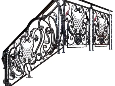staircase forging free style 3D model