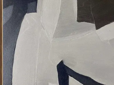 Plaster Two Photo Frame 512 Low-poly 3D model