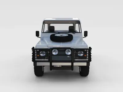 Full Land Rover Defender 90 Pick Up Seethrough 3D model