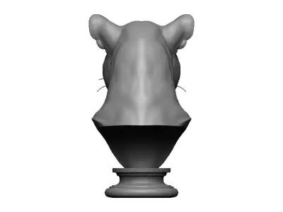 panther head bust 3D print model