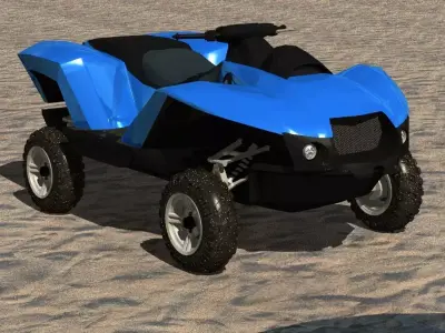 amphibian vehicle 3D model