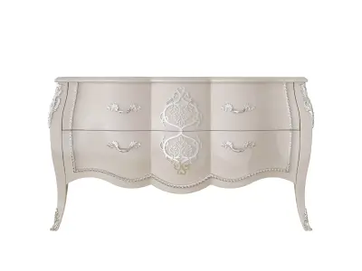 Silver luxury chest of drawers by MODENESE 3D model