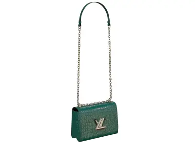 Louis Vuitton Bag Twist Crocodile Green 3D model