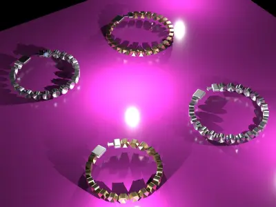 bracelet silver 3D model
