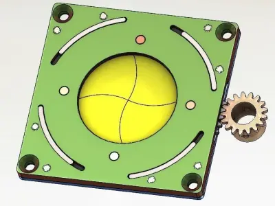 D20T3B4 TY2-Motorized or Manually mechanical shutter design CNC 3D print model