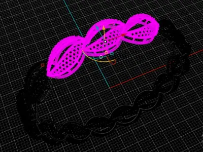 1442 Openwork Twist Bangle 12gm 3D print model