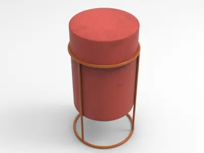 Bihu Pouf Low-poly 3D model