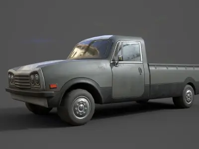 Generic PickUp Grey Low-poly 3D model