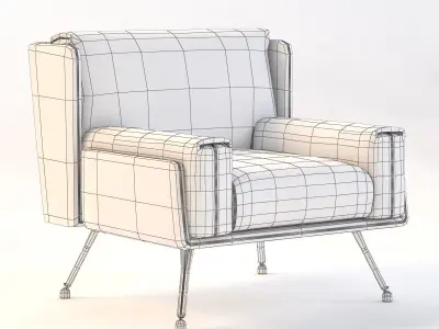 A and A Residential Lounge Chair 3D model