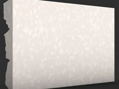 Uneven Boulder Wall Detail Mesh 3D model