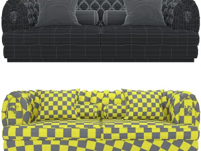 visionnaire oberon sofa 3d model Low-poly 3D model