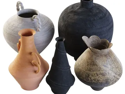 Decoration Vases set 3D model