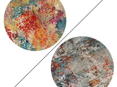 Round Rug Set 154 3D model