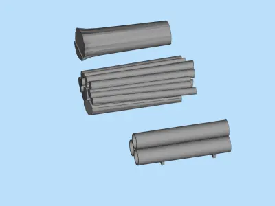 Ready to Print cargo freight for RC Truck 3D print model