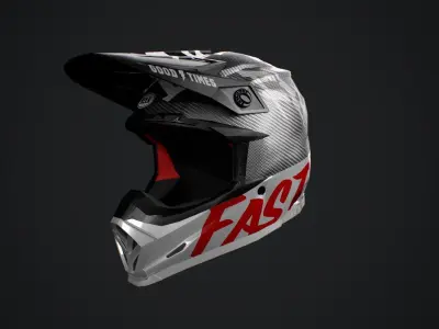 Bell Moto-9 Flex Fasthouse Helmet Low-poly 3D model