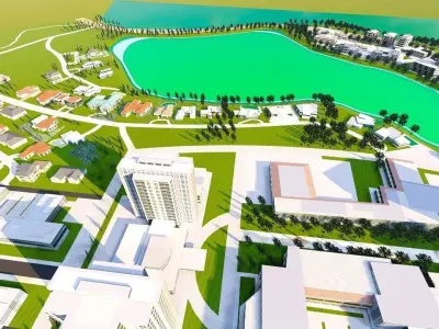 City 3D model - city 3D model for unity  Low-poly 3D model