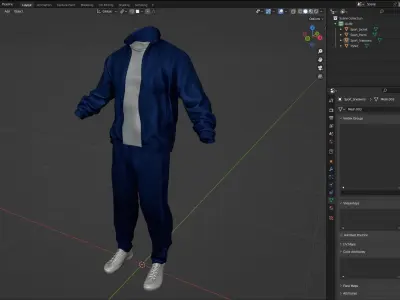 Male Sport 2 Low-poly 3D model