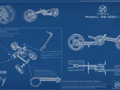 Modulator - cyberpunk Electric motorbike 3D model