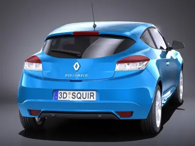 Renault Megane 3door GT 2016 VRAY 3D model